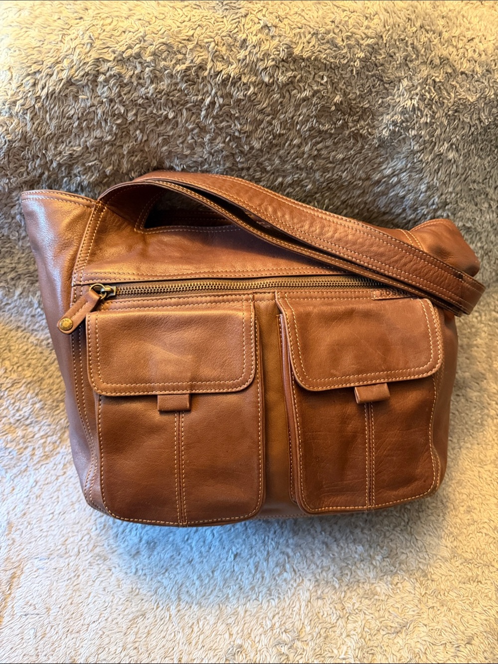 Brown Leather Crossbody Bag - Classic Casual Carry